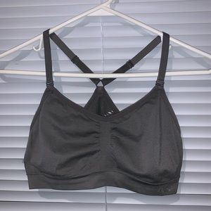 gray sports bra